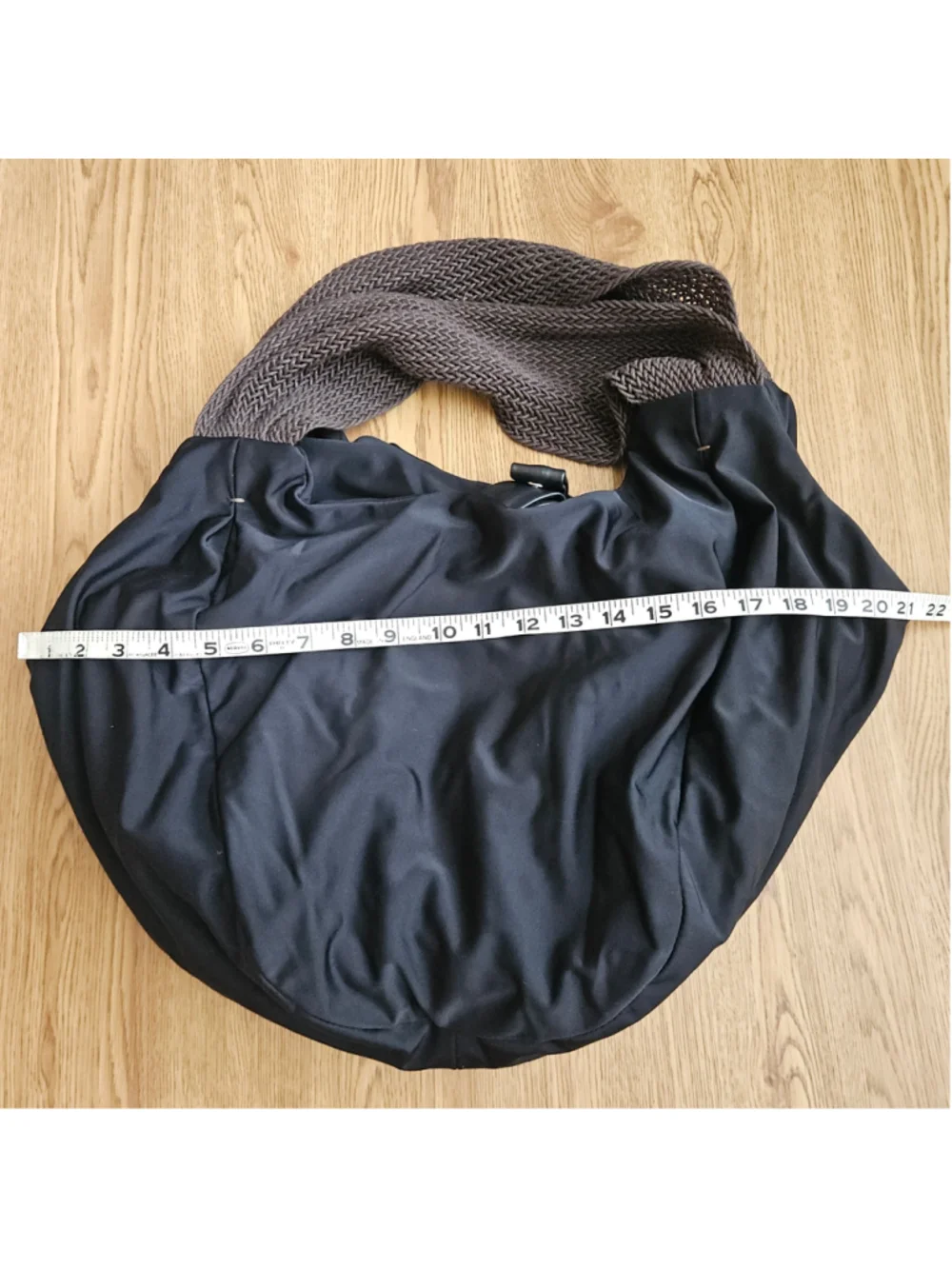 Fausto Santini Black Hobo Slouchy Shoulder Bag Woven Straps